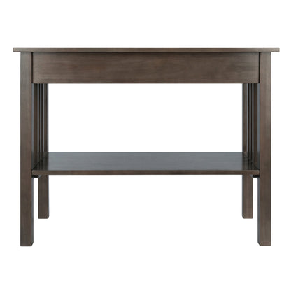 Stafford Console Hall Table; Oyster Gray