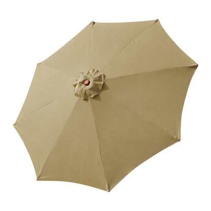 9 Ft Wooden Umbrella Tan