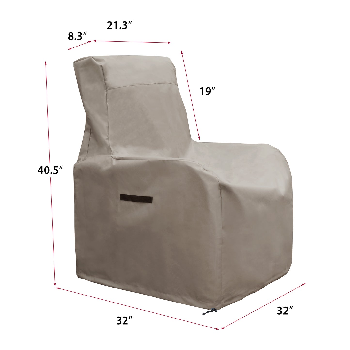 Outdoor Protective Cover;  Outdoor Patio Furniture Chair Protective Storage Cover;  Durable and Water Protected Outdoor Armchair Cover