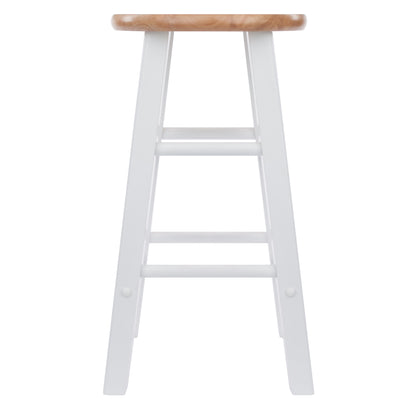 Element Counter Stools; 2-Pc Set; Natural & White