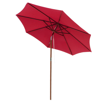 9 Ft Wooden Umbrella