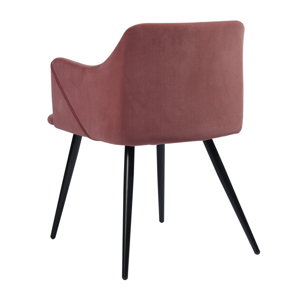 Velvet Arm Dining Chair (Set of 2) - Rose