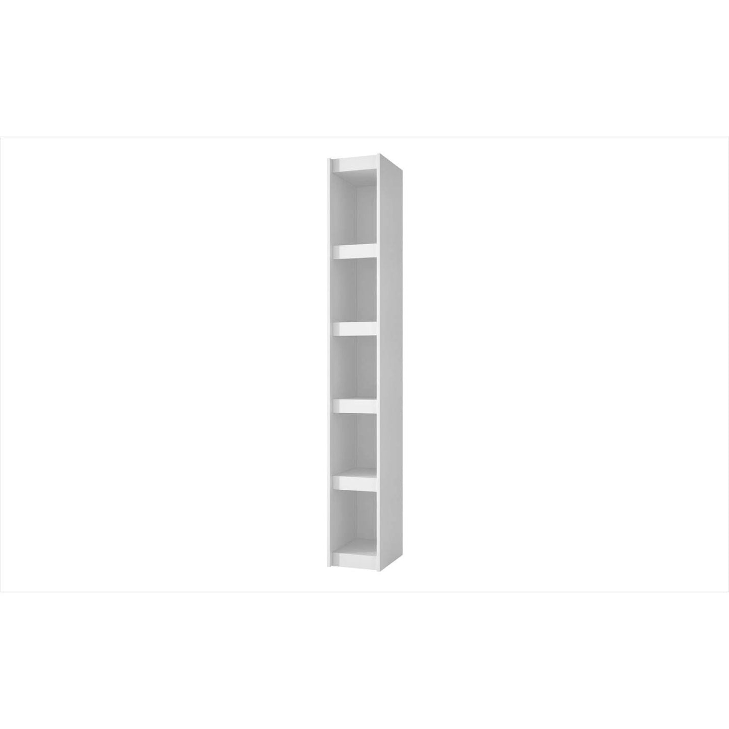 Manhattan Comfort Valuable Parana Bookcase 1.0 with 5-Shelves in White