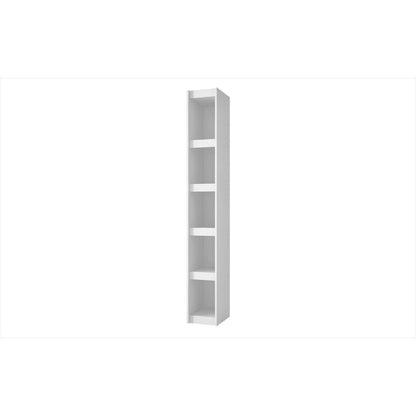 Manhattan Comfort Valuable Parana Bookcase 1.0 with 5-Shelves in White