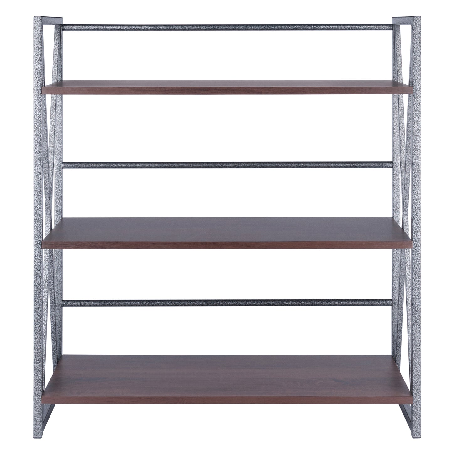 Isa 3-Tier Shelf; Graphite & Walnut