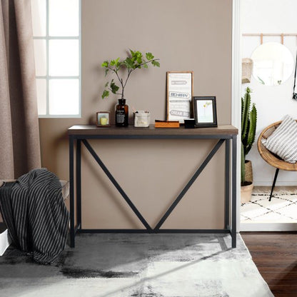 47.2" Sofa Console Table(Dark Brown)