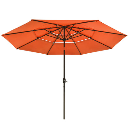11Ft 3-Tiers Patio Umbrella Orange
