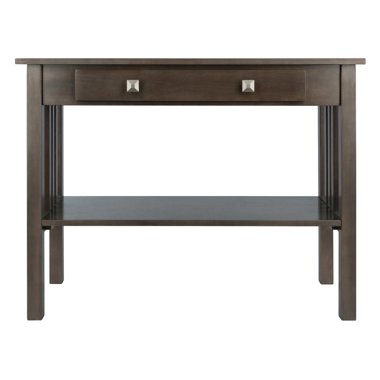 Stafford Console Hall Table; Oyster Gray