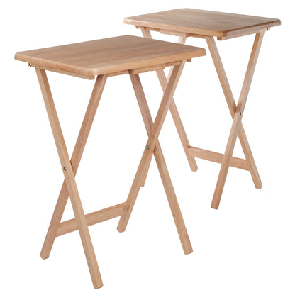 Alex 2-Pc Snack Table Set; Natural