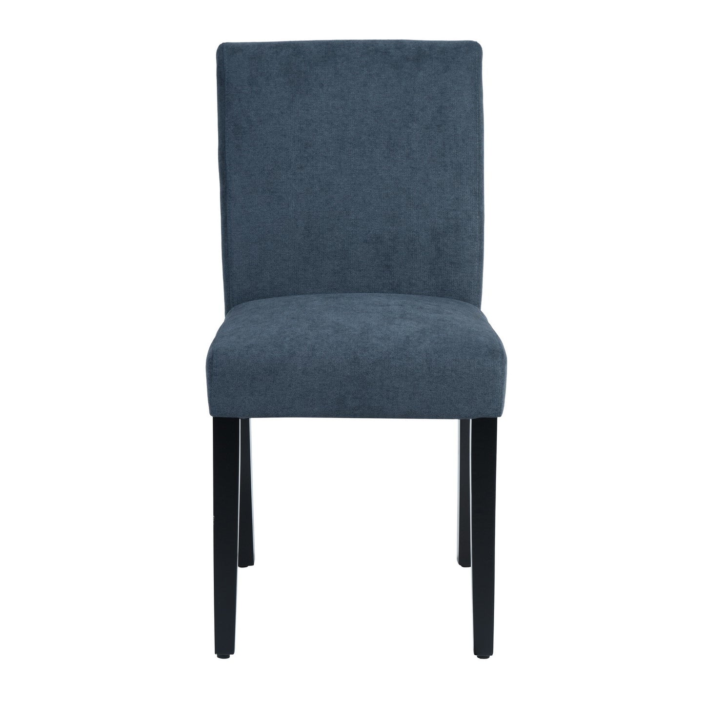 Upholstered Dining Chairs Set of 2 Modern Dining Chairs with Solid Wood Legs;  Dark Blue