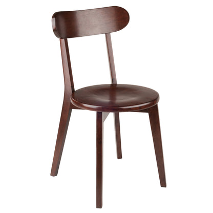 Pauline 2-Pc H-Leg Chair Set; Walnut