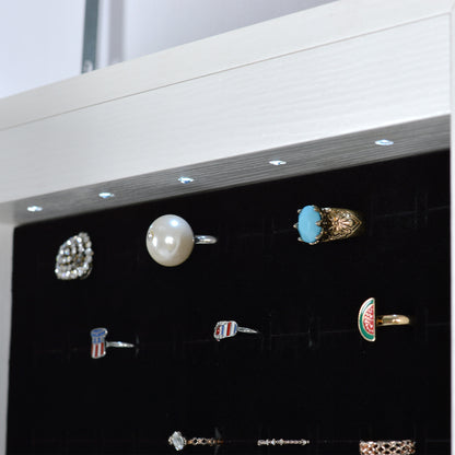 6 LEDs Mirror Jewelry Cabinet