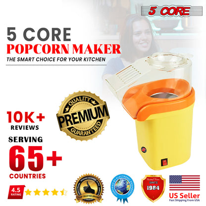 5Core Popcorn Machine Hot Air Electric Popper Kernel Corn Maker Bpa Free No Oil POP Y