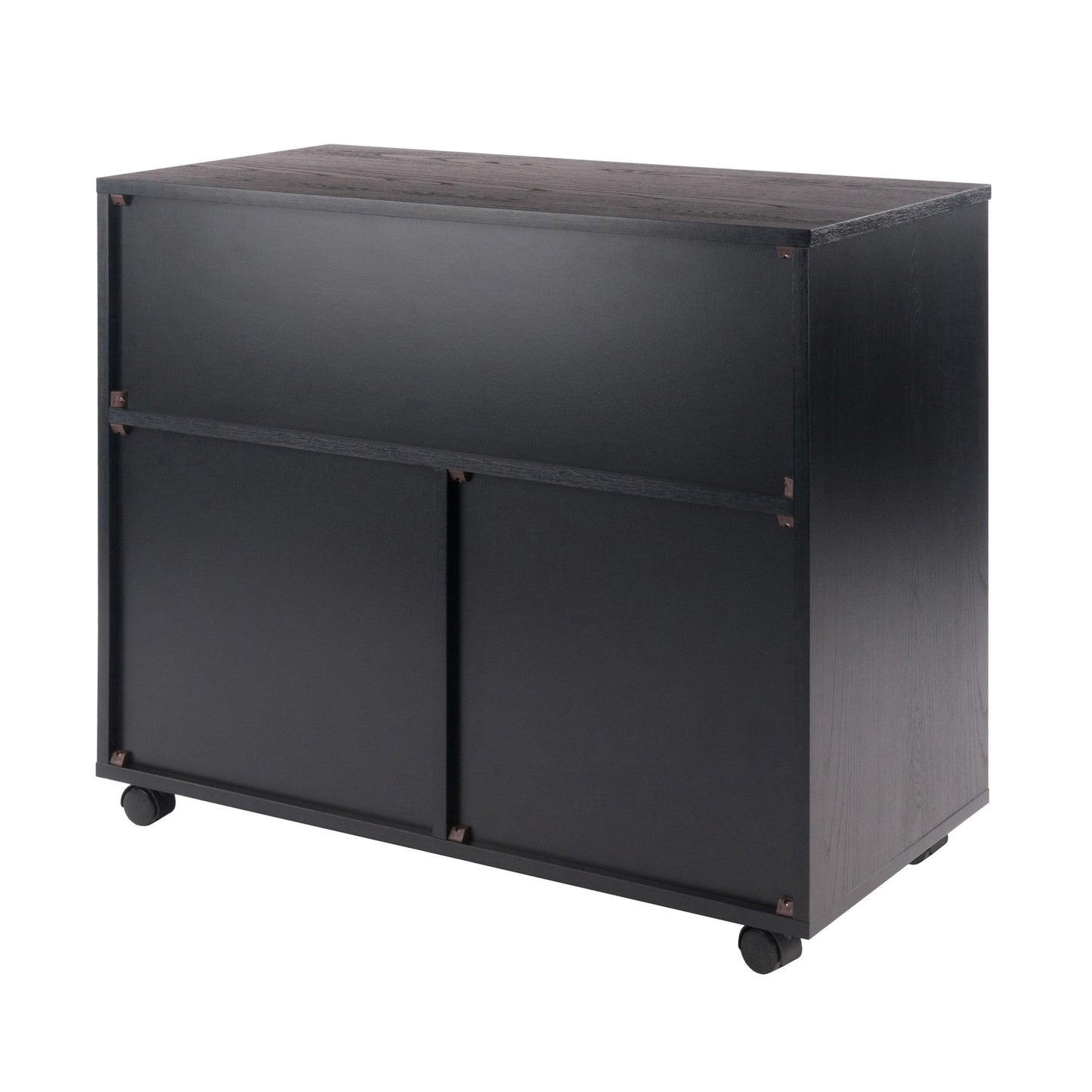 Halifax Wide Storage Cabinet; 3-Small & 2-Wide Drawers; Black