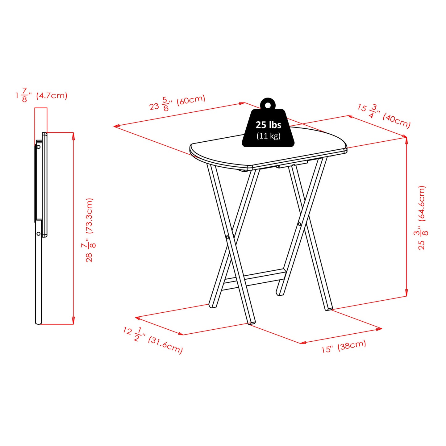 Cade 2-Pc Oversize Snack Table Set; Coffee