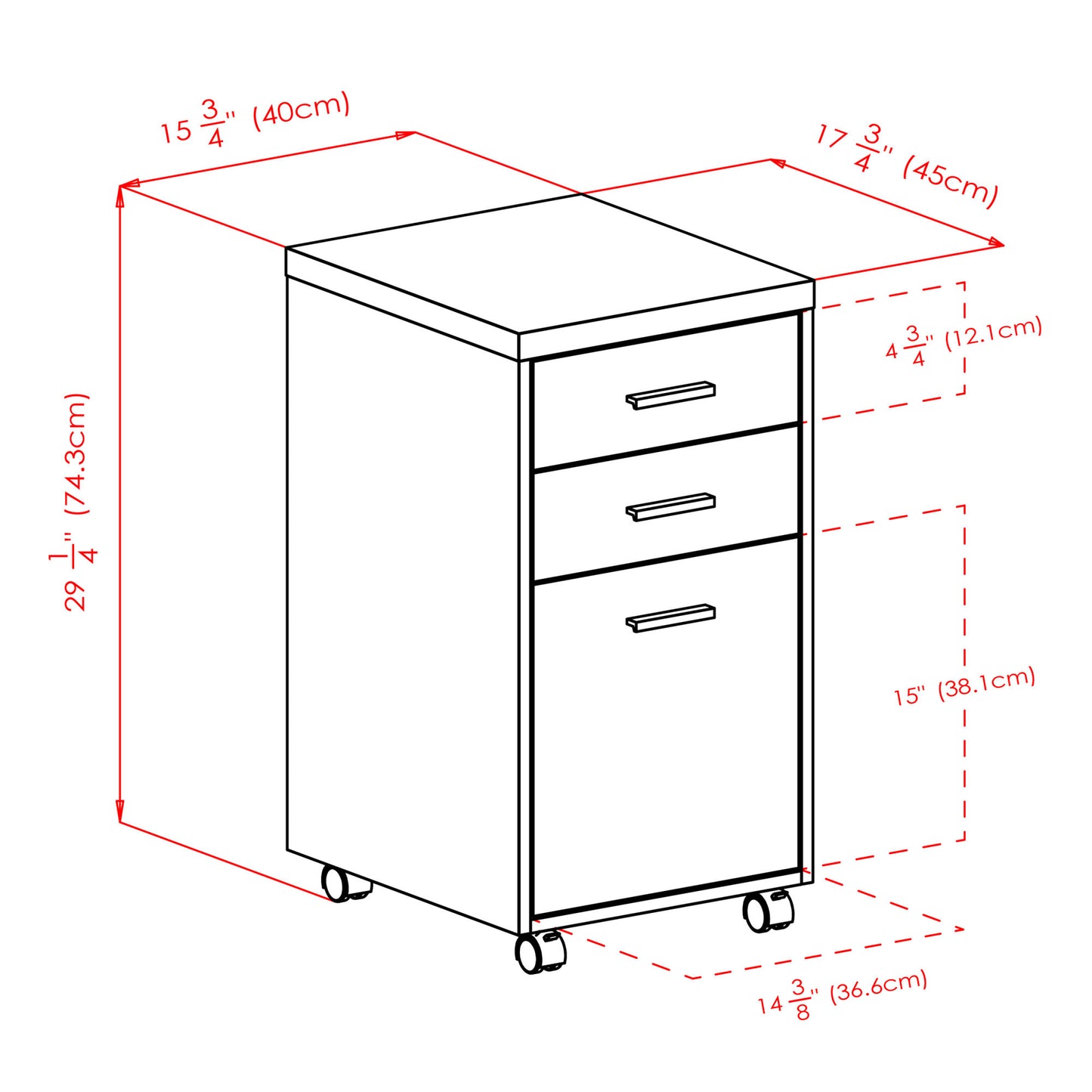 Kenner File Cabinet; 2-Drawer; Reclaimed Wood and White