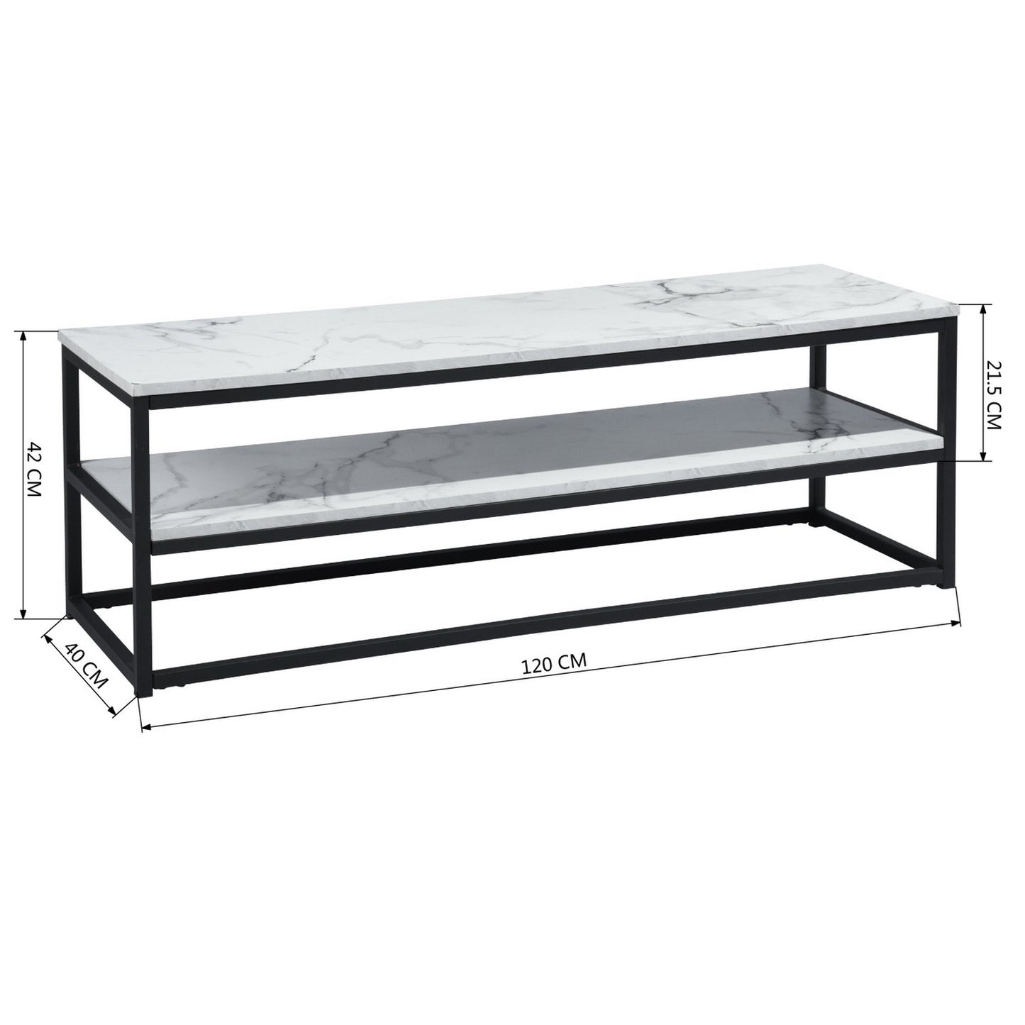 47.2 inch White Marble Pattern TV STAND With Storage