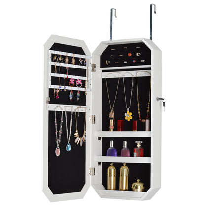 8 Sides Full Mirror Jewelry Cabinet