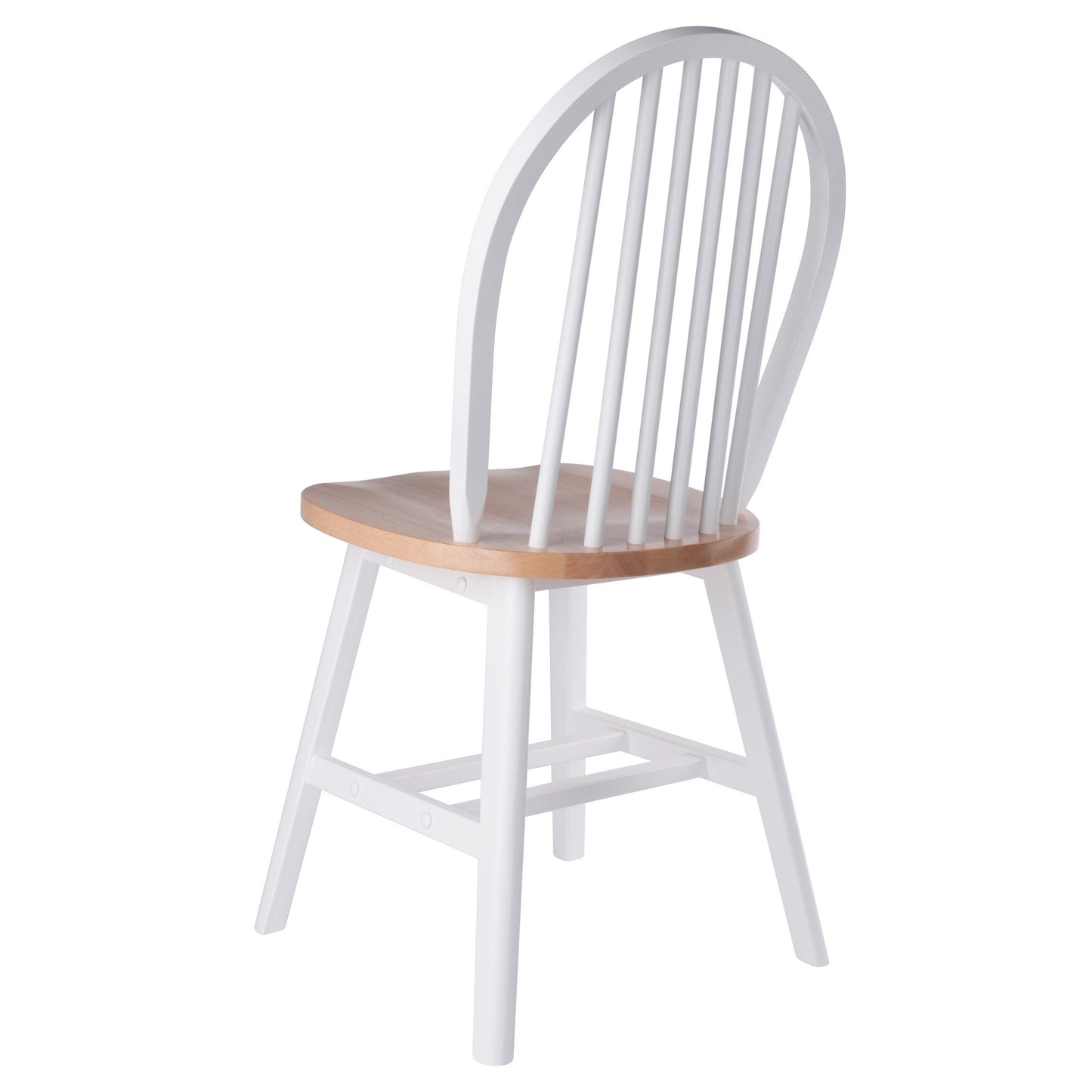 Windsor 2-Pc Chair Set; Natural and White