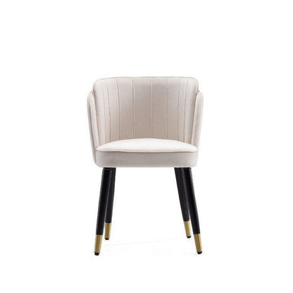 Manhattan Comfort Zephyr Velvet Dining Chair in Cream