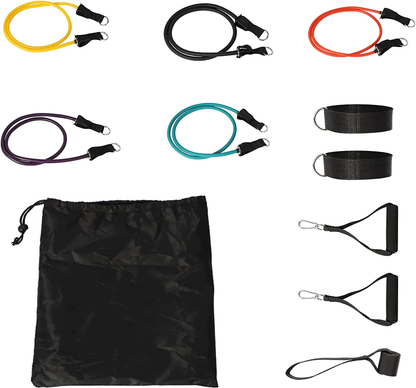 11 Pack Resistance Bands Set with Door Anchor Pulling Force Isolation Belt Set can be Adjustable
