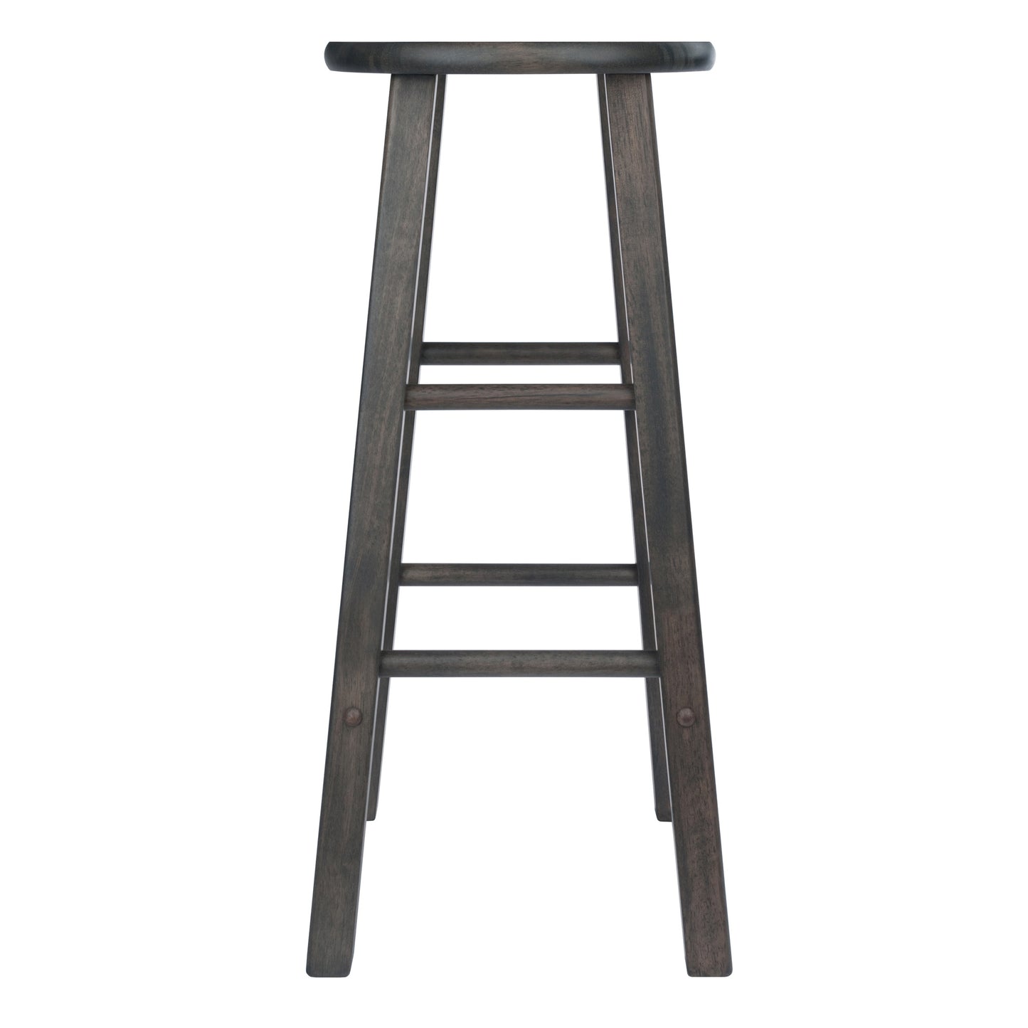 Element 2-Pc Square Leg Bar Stool Set; Oyster Gray