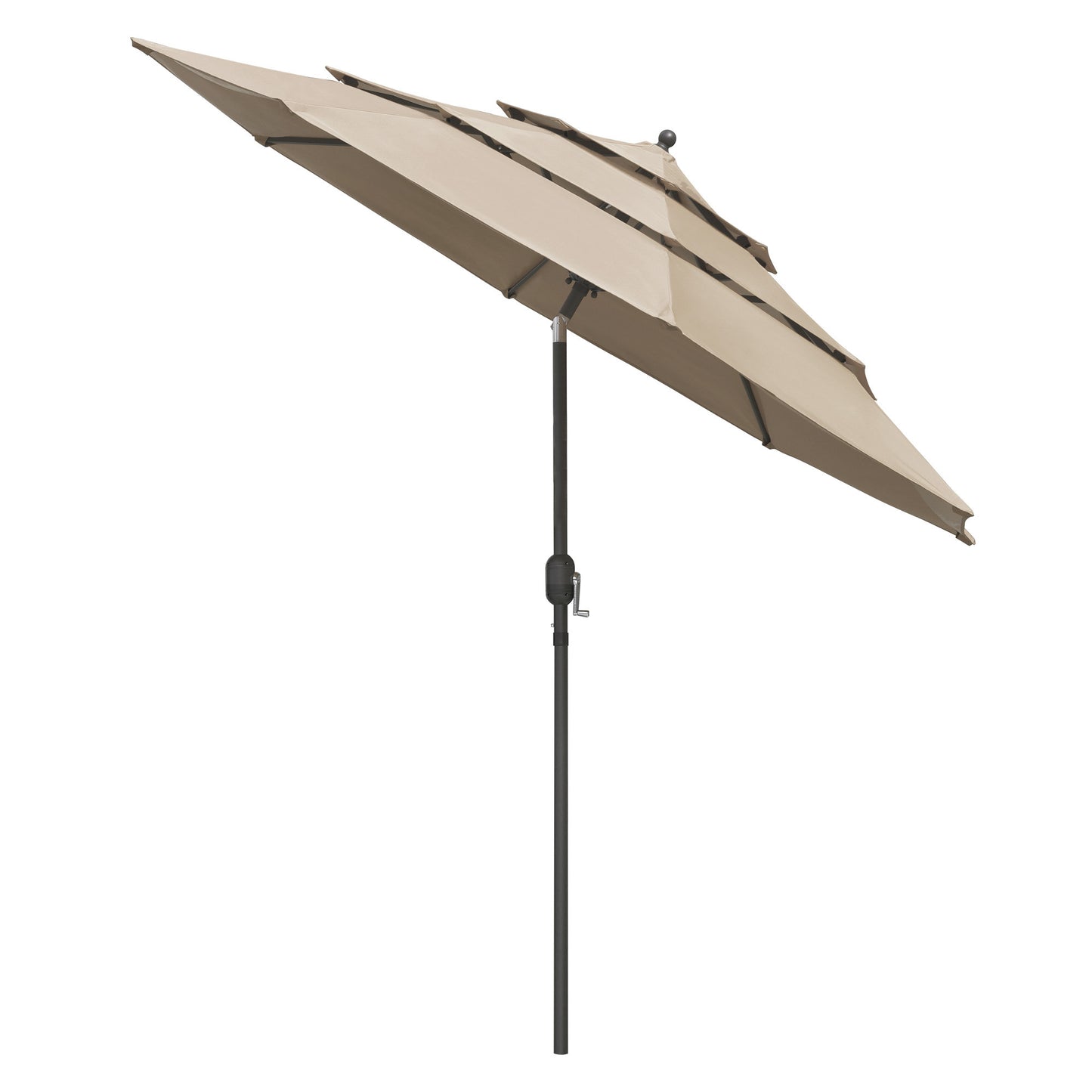 10Ft 3-Tiers Patio Umbrella Khaki