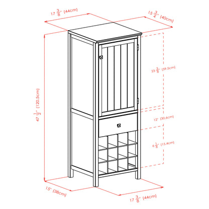 Brooke Jelly 3-Section Cupboard; Walnut