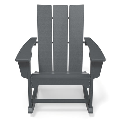 Rocking Adirondack Chairs Patio Rocker All-Weather Resistant, HDPE Plastic Resin Outdoor Lounge Furniture,Lawn Chairs for Campfire, Fire Pit, Garden, Poolside, Backyard, Deck, Porch, Beach.