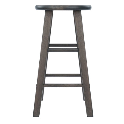 Element 2-Pc Square Leg Counter Stools; Oyster Gray