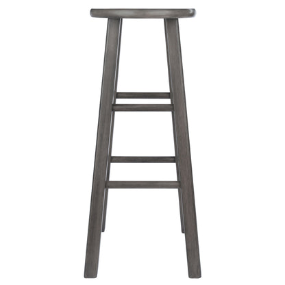 Ivy Square Leg Bar Stool; Rustic Oyster Gray