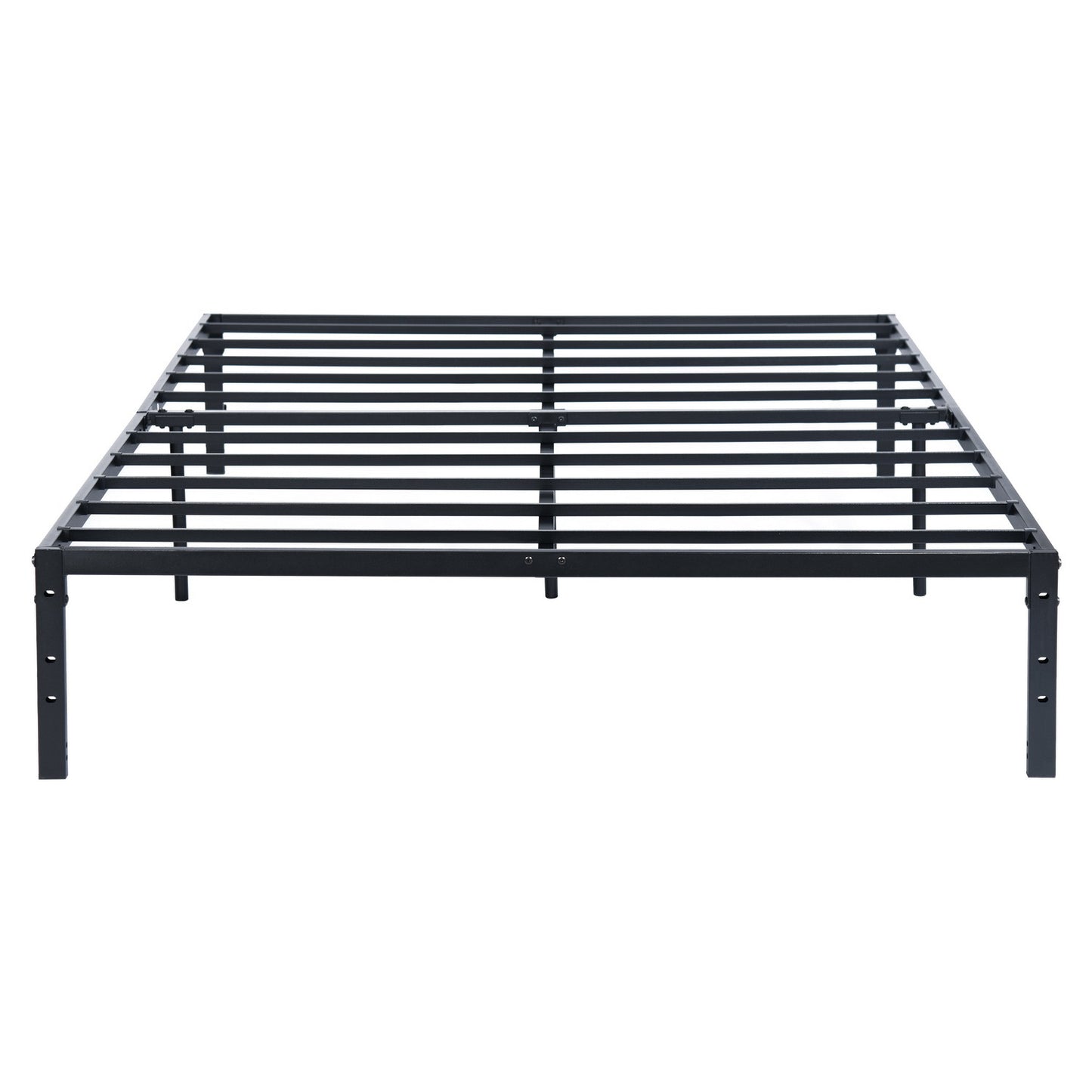 Modern Full Metal Queen Size Bed with Slat Support - NO Mattress - No Box Spring Needed