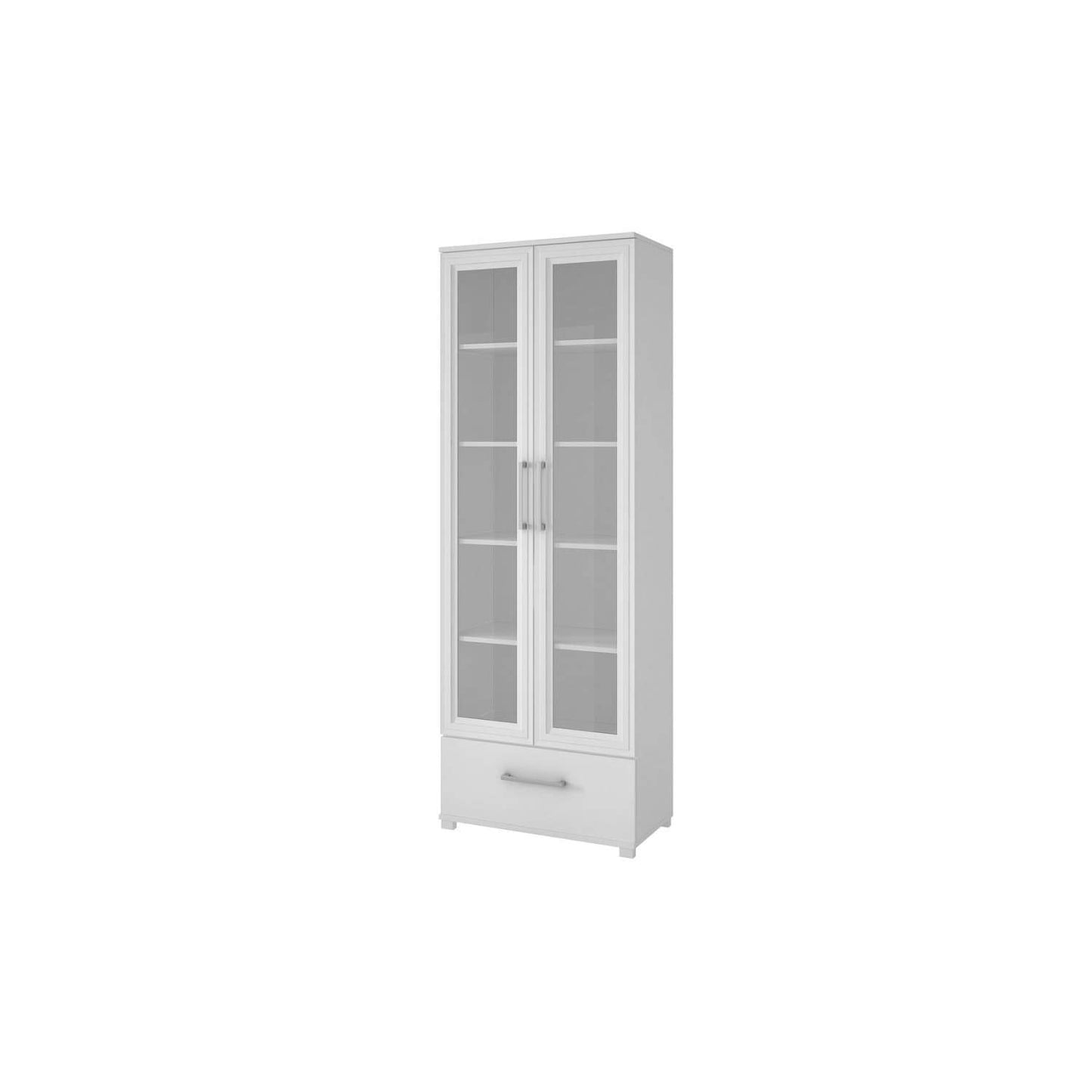 Manhattan Comfort Serra 1.0 5-Shelf Bookcase in White