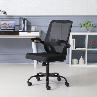 GIVENUSMYF Modern Simple Office Chair;  Computer Chair Home;  Ergonomic Bow Seat Staff Mesh Chair Conference Chair (Mesh Black)