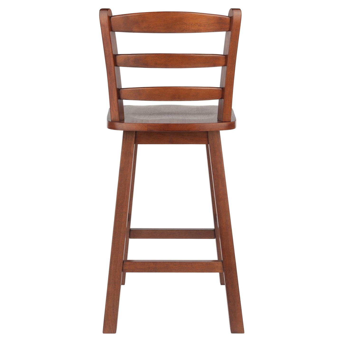 Scalera Ladder Back Swivel Seat Counter Stool; Walnut