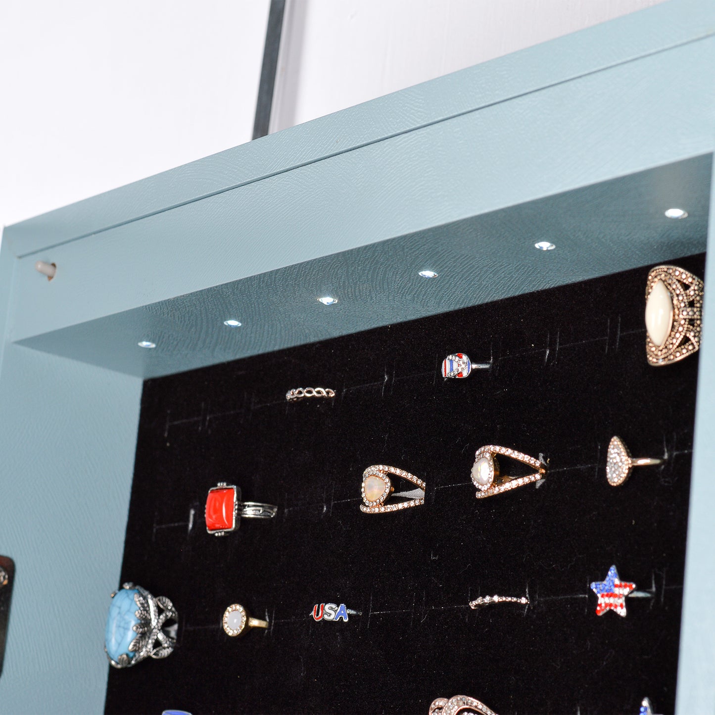 LEDs Mirror Jewelry Cabinet