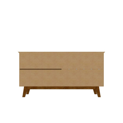 Manhattan Comfort Yonkers 62.99 Sideboard with Solid Wood Legs and 2 Cabinets in White