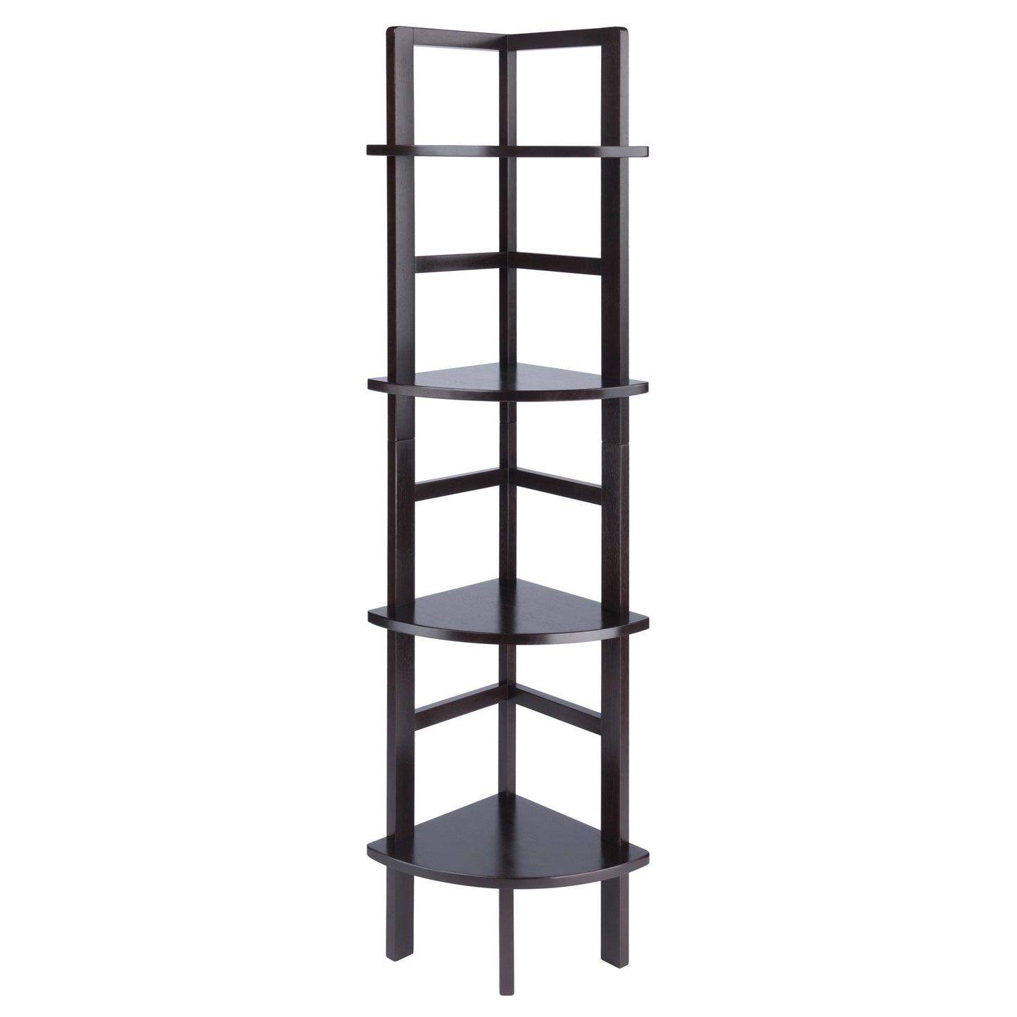 Aiden Corner Bakers Rack in Coffee Finish