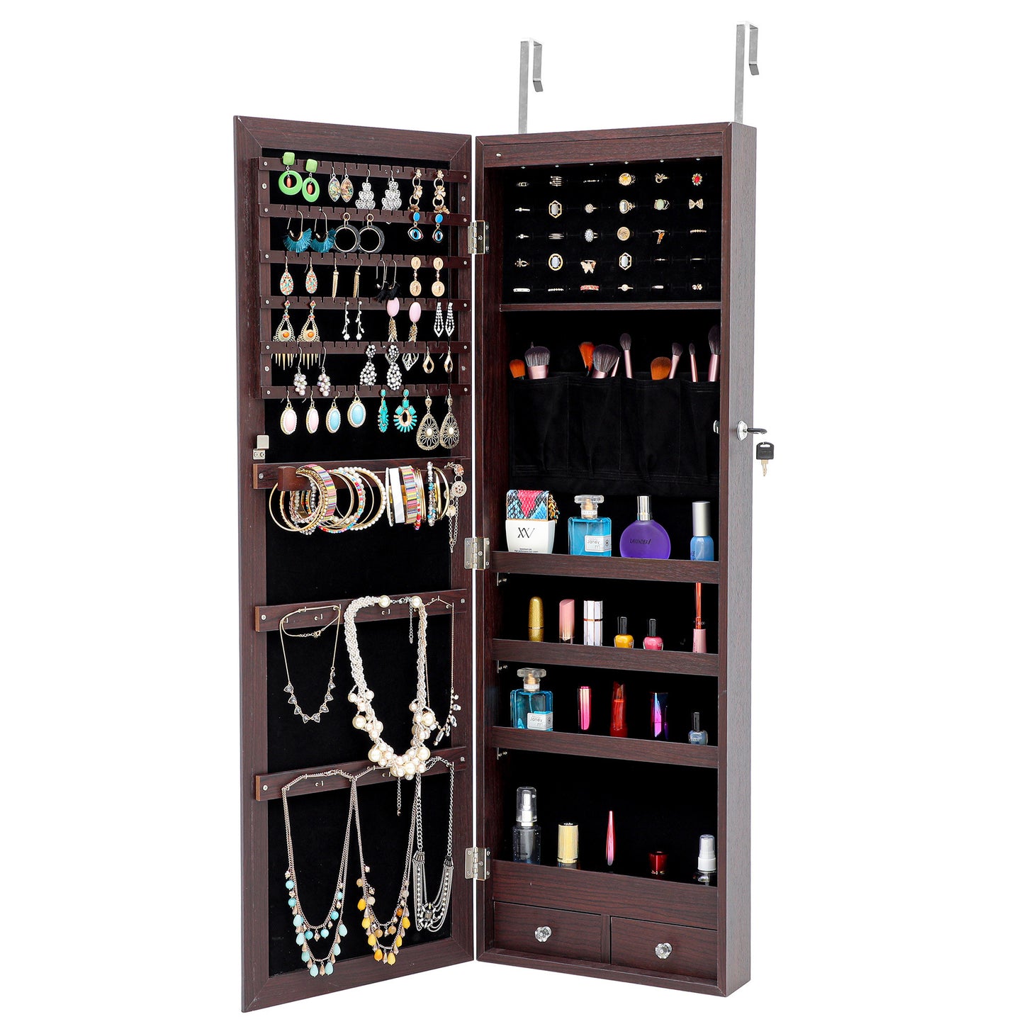 LEDs Mirror Jewelry Cabinet