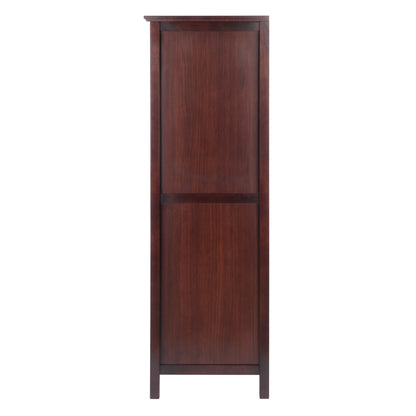 Brooke Jelly 4-Section Cupboard; Wine Storage; Walnut