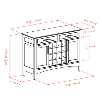 Gordon Buffet Cabinet; Cappuccino