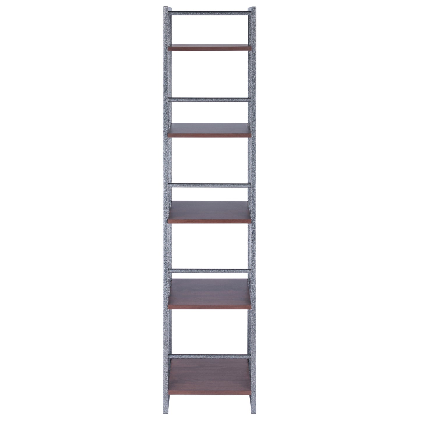 Isa 5-Tier Shelf; Graphite & Walnut