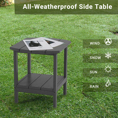 Outdoor Side Table for Adirondack Chairs;  All-Weather Resistant Humidity-Proof Waterproof Stain-Proof Accent Tables