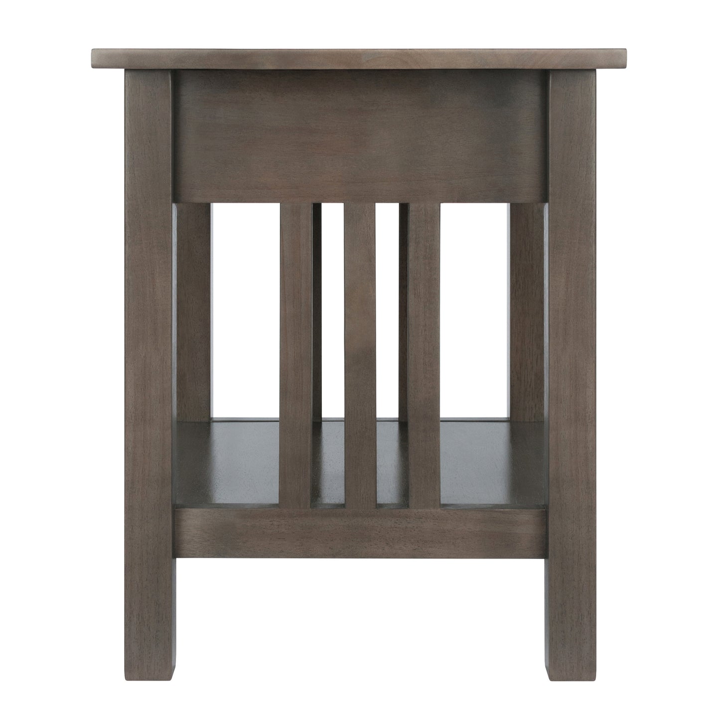 Stafford Accent Table; Oyster Gray