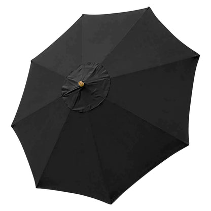 13 Ft Wooden Umbrella Black