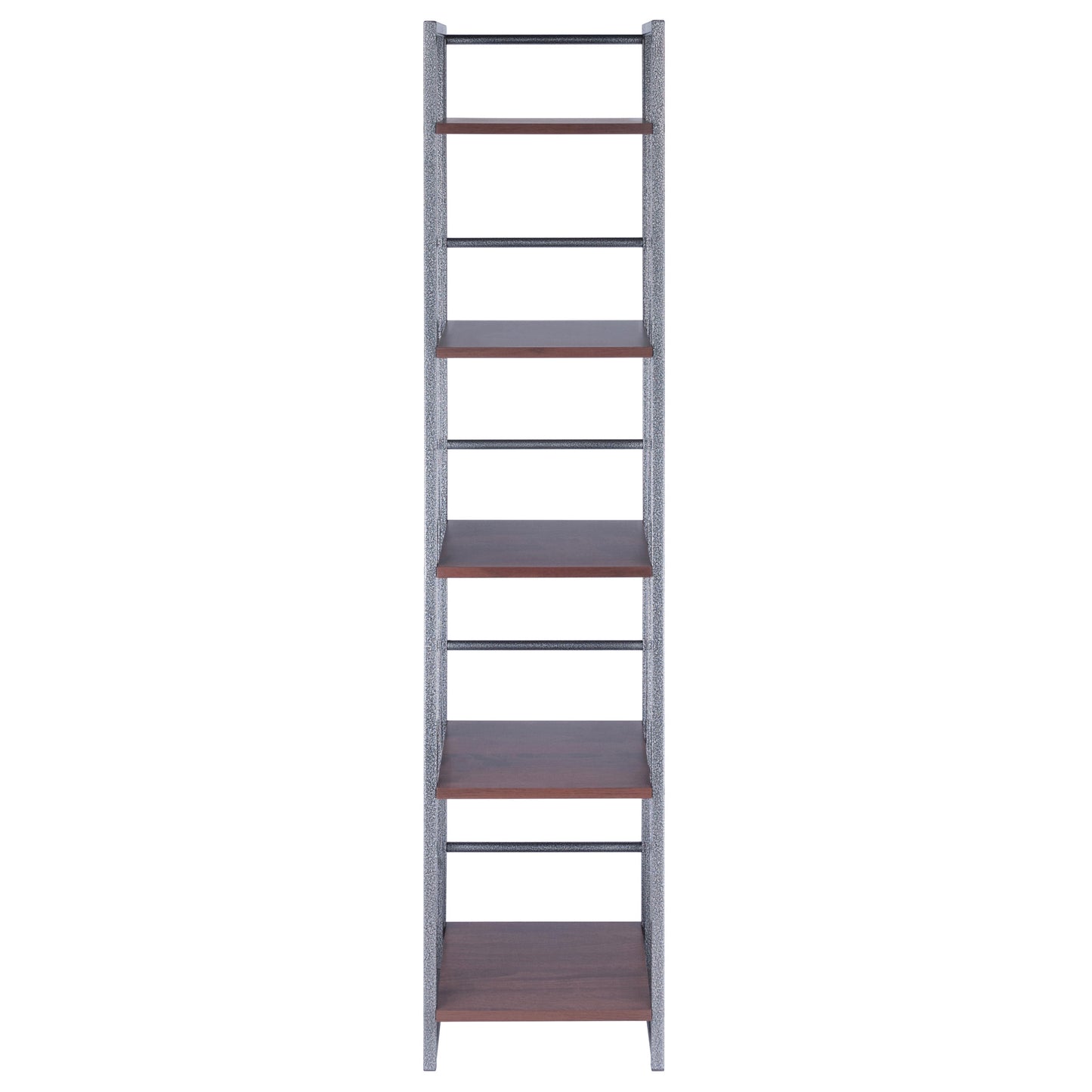 Isa 5-Tier Shelf; Graphite & Walnut