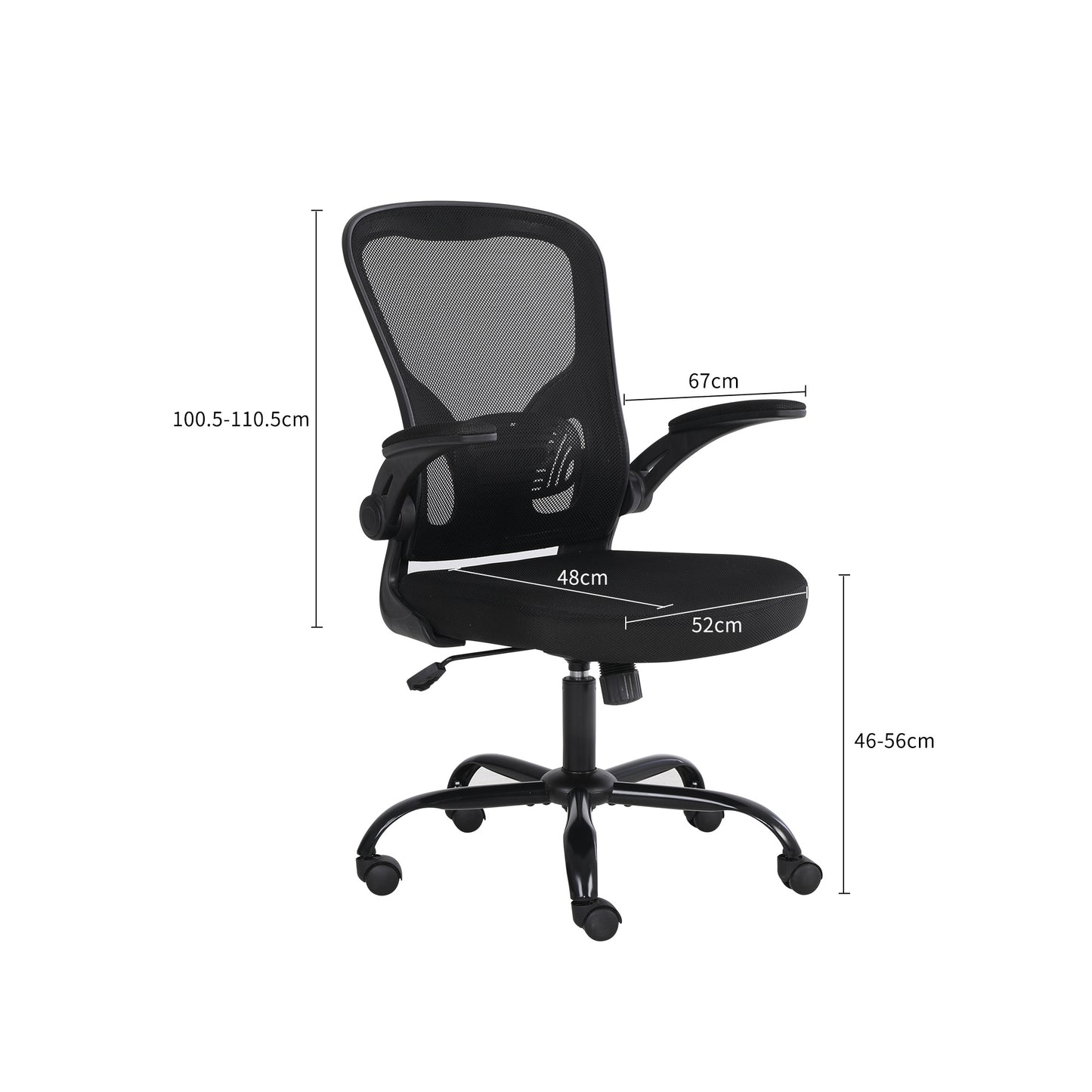 Computer Chair Swivel Rolling Executive Work Chair with Lumbar Support Arm, Home Office Chair Ergonomic Office Desk Chair Mesh, Adjustable Armrests Adult Black
