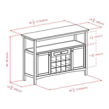 Colby Buffet Cabinet; Walnut