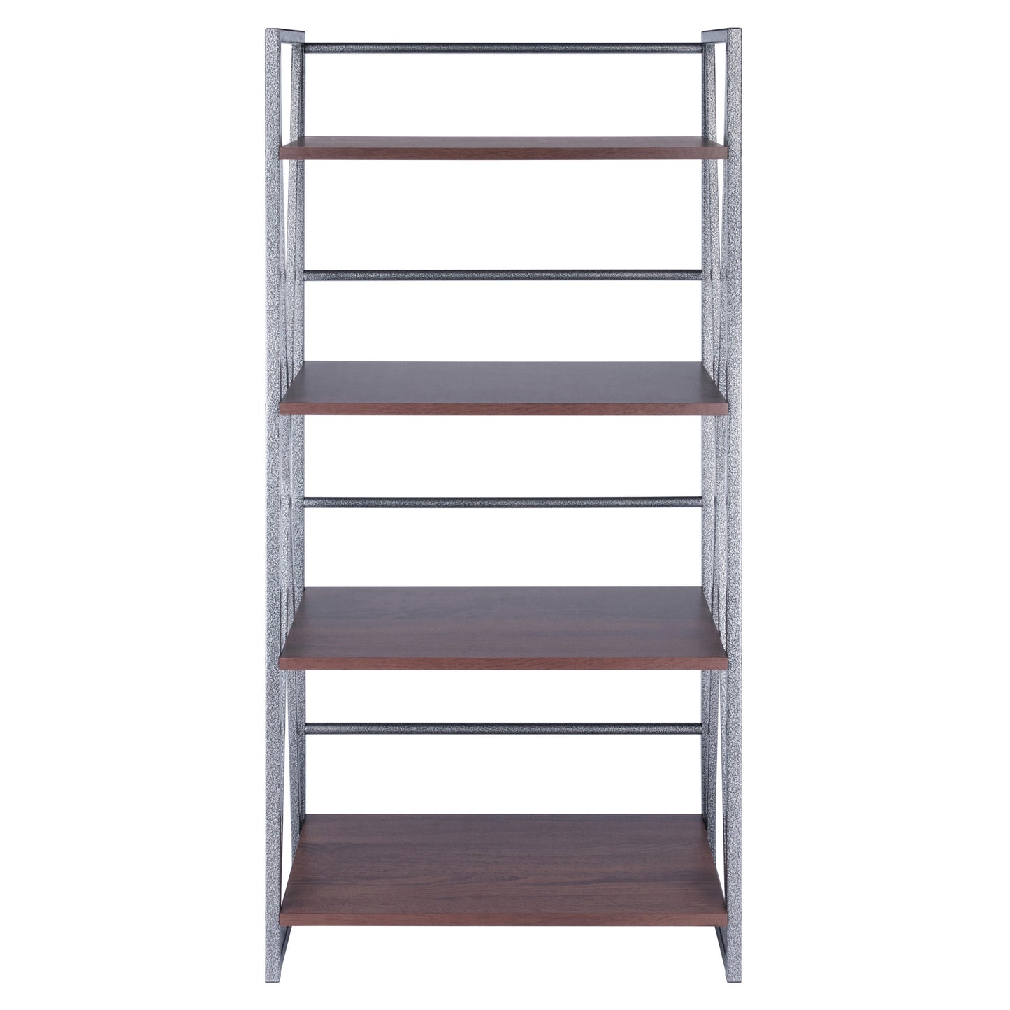 Isa 4-Tier Shelf; Graphite & Walnut