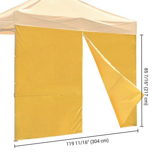 10x10ft EZ Canopy Gazebo Zipper Full Size Side Wall/Mineral Yellow PANTONG 15-1046TPX